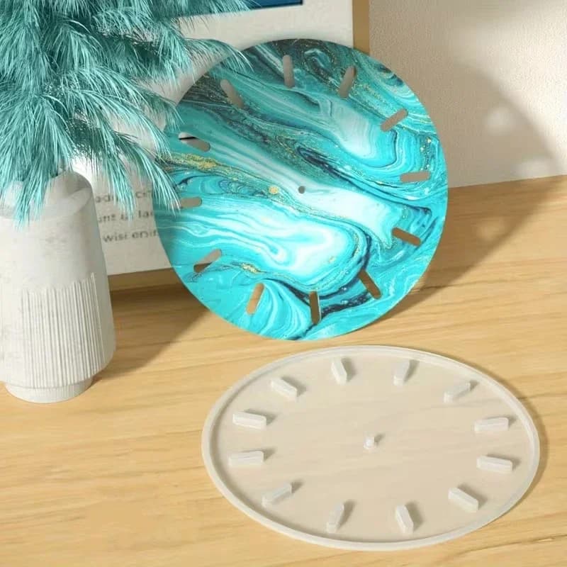 Stampo in silicone per orologio rotondo, stampi in resina epossidica per movimenti di orologi di grandi dimensioni, per la creazione di gioielli fai da te, strumenti e forniture.