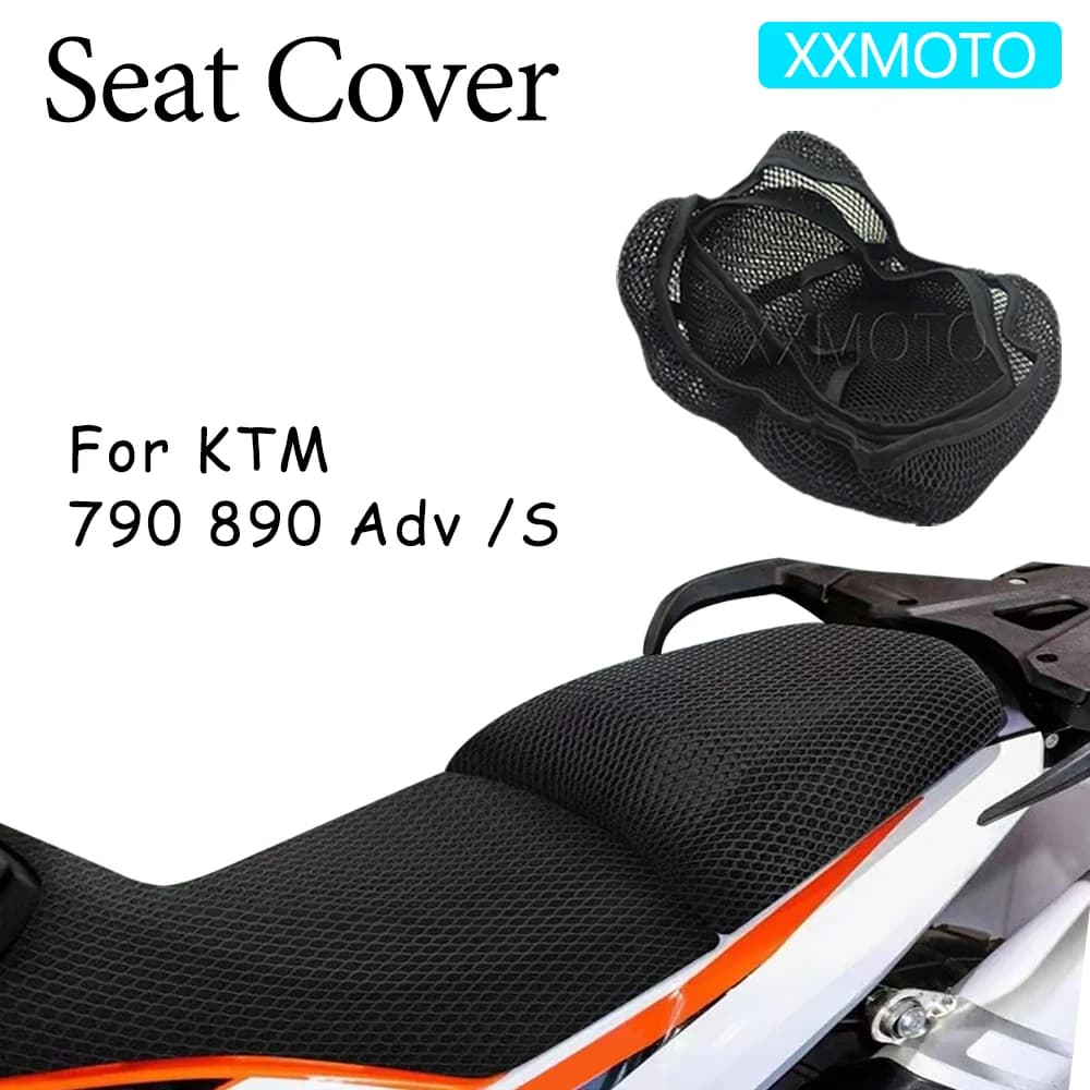 Per KTM 790 890 ADV 790 890 Adventure S Coprisedile per moto Isolamento termico Tessuto a rete Traspirante Cuscino di protezione antiscivolo