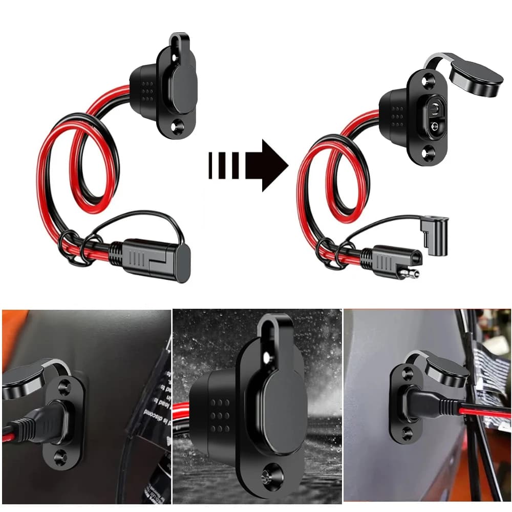 Quick Connector SAE Adapter SAE Male Plug Female Cable Extension Cable SAE 12/16/18AWG 30/50CM