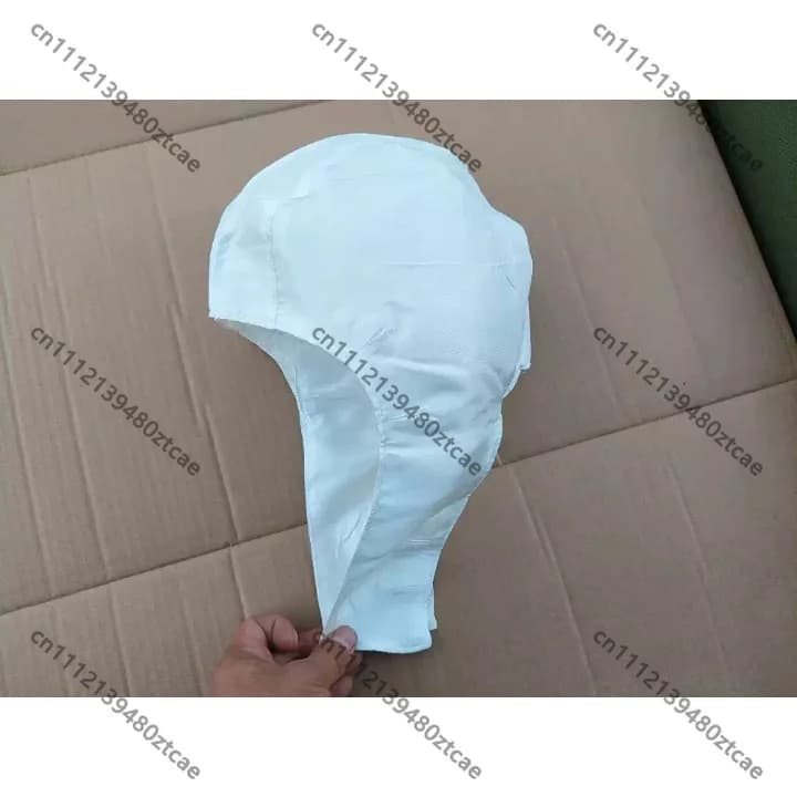 Grey‑White Silk Inner Cap Dust‑proof Oil‑resistant Head Cover Vintage Cosplay Collection Liner Hat