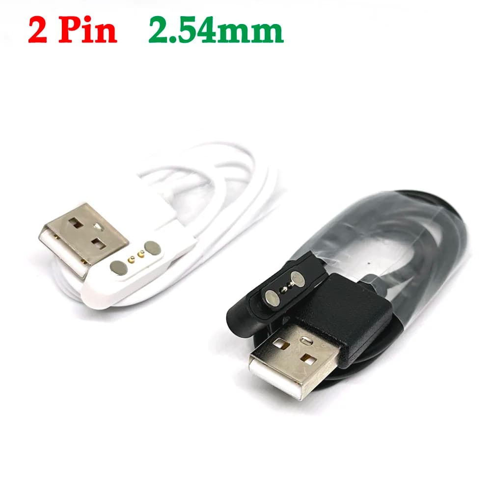 Cavo magnetico Pogo a 2pin per bambini cavo di ricarica Smart Watch cavo di ricarica USB 2.0 per caricatore magnetico Q750S T88 A20 A20S TD05 V6G