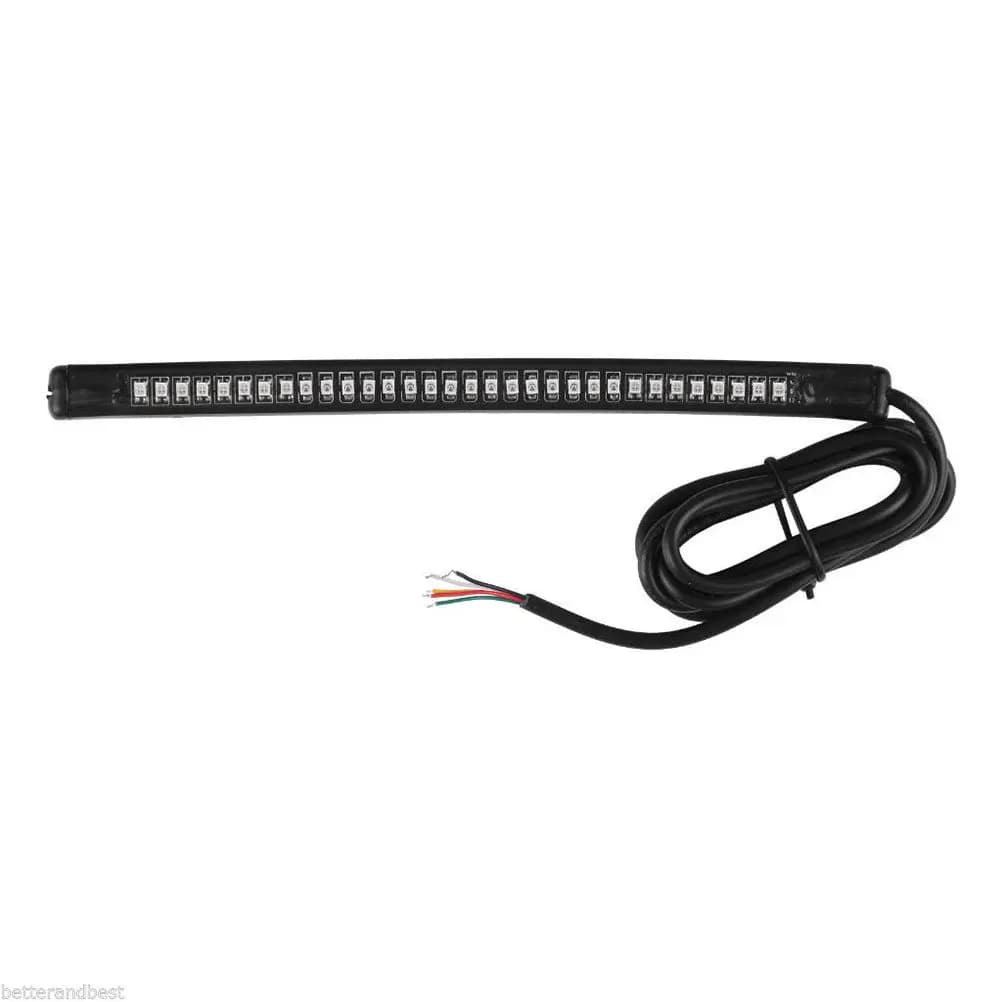 Red 32Smd 3528 12V Flexible LED Brake Stop Signal Running Tail Light Strip Waterproof Low Power Long Life for Motorcycle Scooter