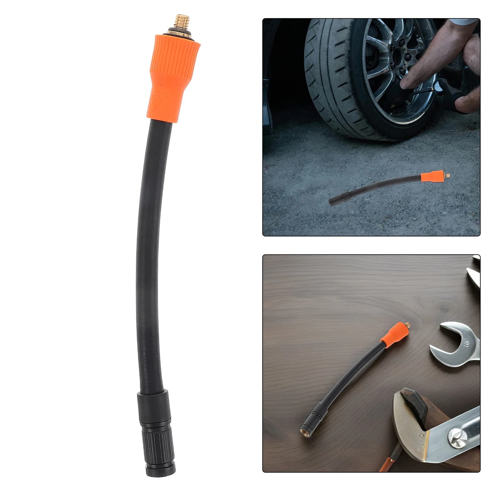 Tubo di prolunga per pompa d'aria per tubo di prolunga per gonfiaggio pneumatici con ugello a collegamento rapido Tubo di gonfiaggio ad alta pressione per auto, bici, moto
