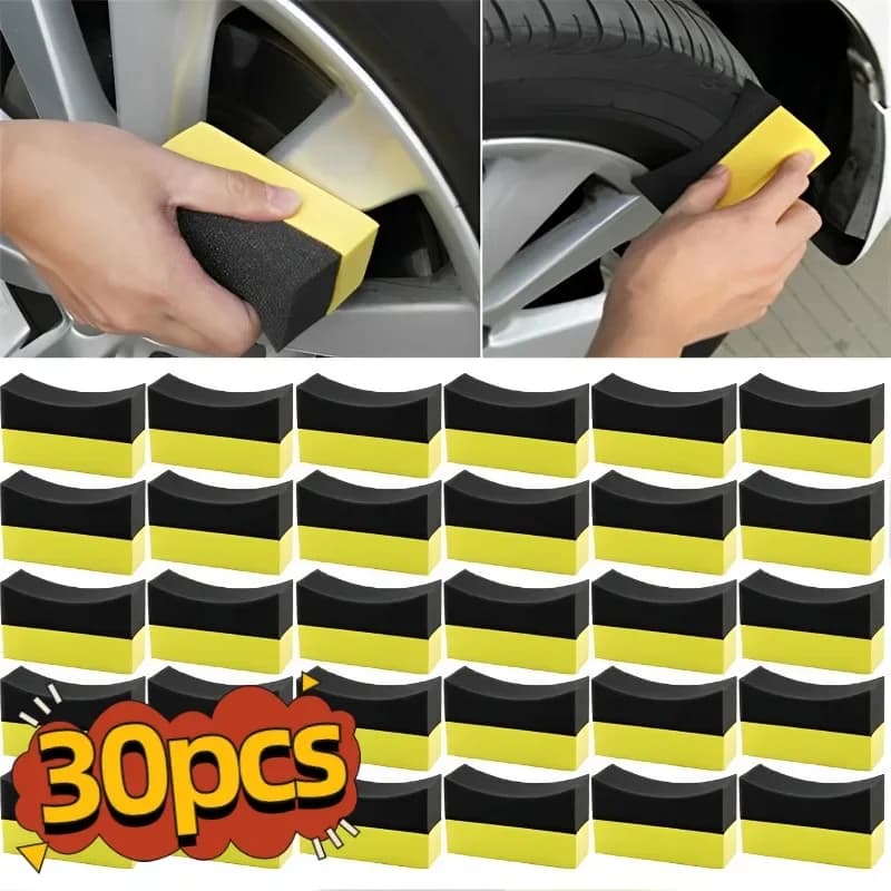 Nuovo 2-41 pezzi spazzola per pulizia mozzo ruota auto pulizia angolare superficie curva PE ceretta bellezza spugna per pneumatici pulizia strumento di lavaggio auto