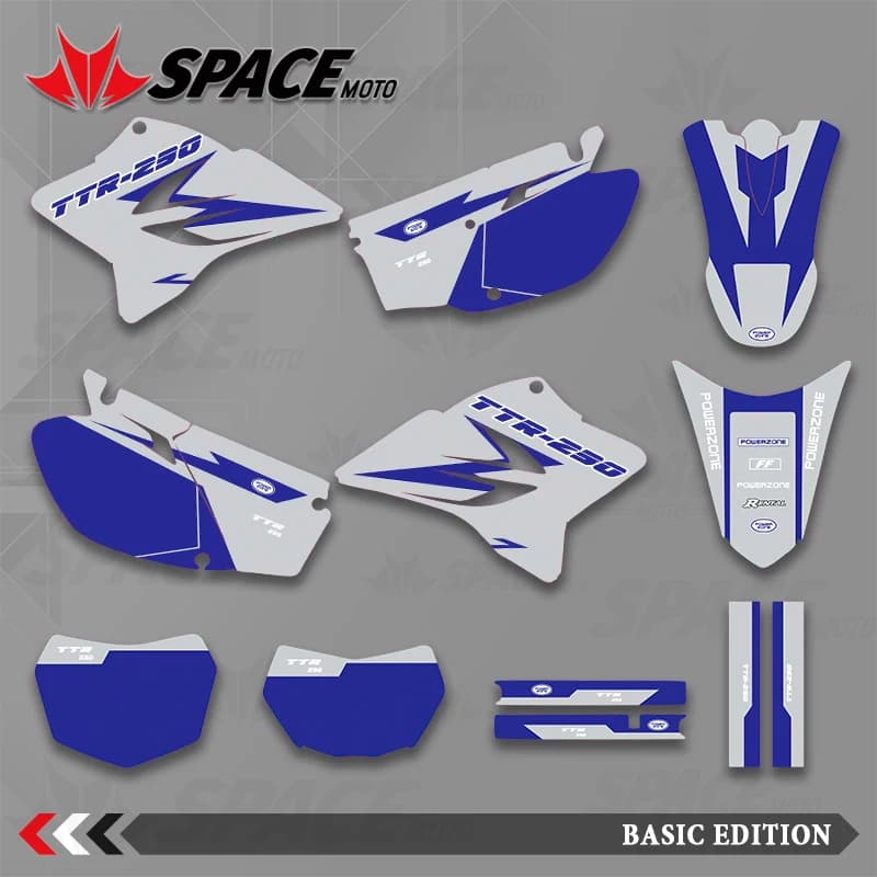 SPACE MOTO Grafica Sfondo Decalcomanie Adesivi Moto Per YAMAHA 05-18 TTR230