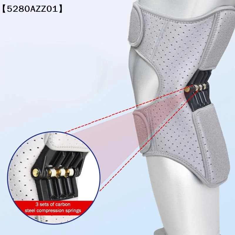 Dispositivo di assistenza al ginocchio con molle di rimbalzo, supporto esoscheletrico traspirante antiscivolo, stabilizzatore articolare a molla regolabile 〔HMA58〕