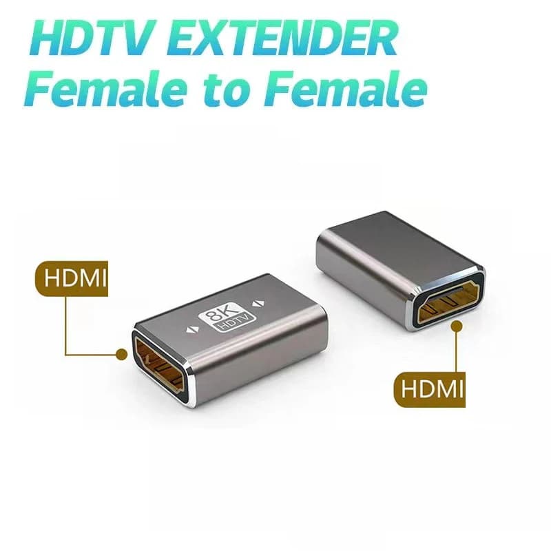 8K HDMI 2.1/2.0 compatible female-female cable adapter Extender connector for HDTV PC laptop camera project Display Inverter