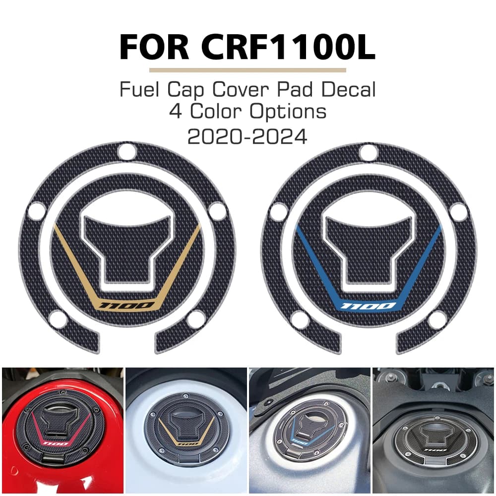 Adesivi 3D per tappo serbatoio moto, decalcomanie protettive per Honda Africa Twin CRF1100L CRF 1100 L 2020 2021 2022 2023 2024
