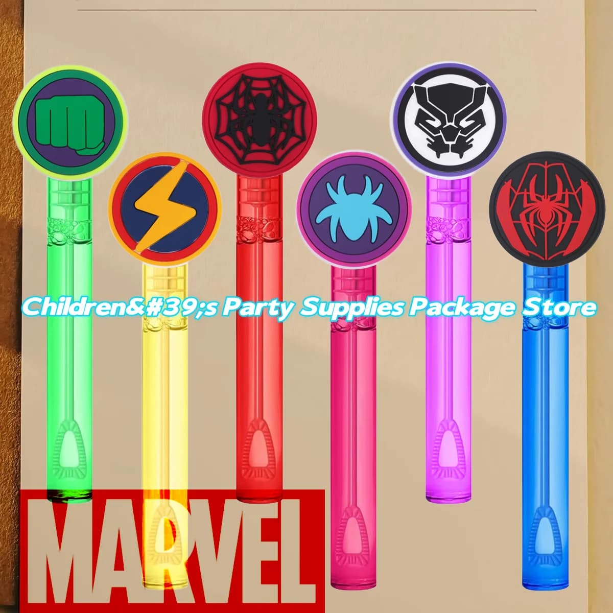 Bottiglia di sapone a bolle di cartone animato Marvel The Avengers, regalo di nozze per gli ospiti, decorazione per feste di compleanno, regalo per bambini, giocattolo per bambini