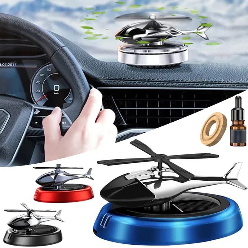 Deodorant for Auto Solar Energy Rotating Helicopter Perfume for Auto Perfume Diffuser for Auto Solar Office Decoration Auto