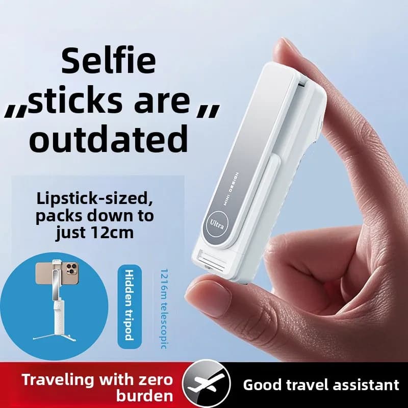Nuovo Asta per Selfie Portatile da Viaggio, Mini Treppiede Girevole a 360 Gradi