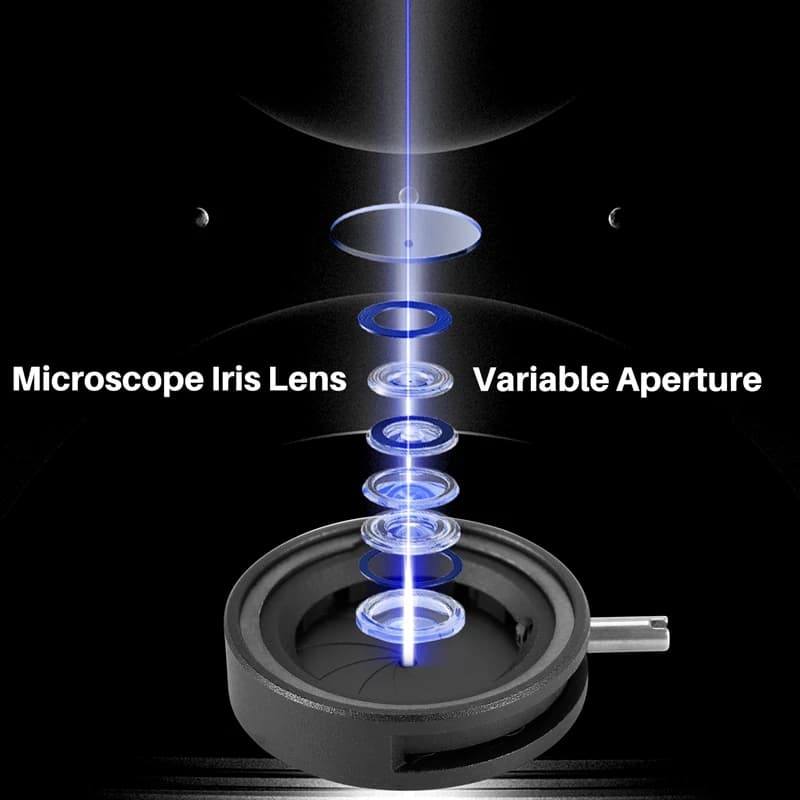 Apertura manuale Apertura manuale Membrana dell'Iris meccanica regolabile Diaframma dell'Iris per fotocamera digitale Microscopio Obiettivo dell'Iris SK12
