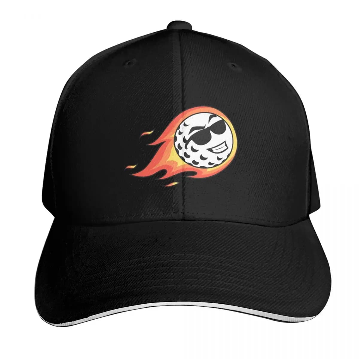 Fire Ball Baseball Cap Outdoor Golf Running Hiking Summer Beach Travel Streetwear Hip Hop Trendy
