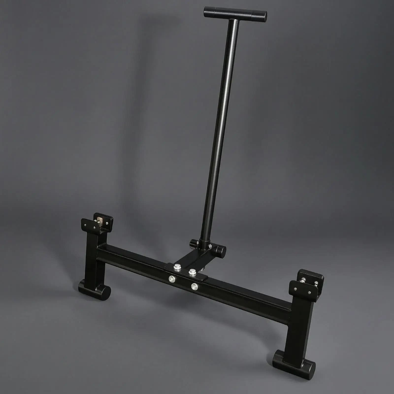 Matte Black Barbell Plate Changer Easy to Use Barbell Jack with Lever Compact