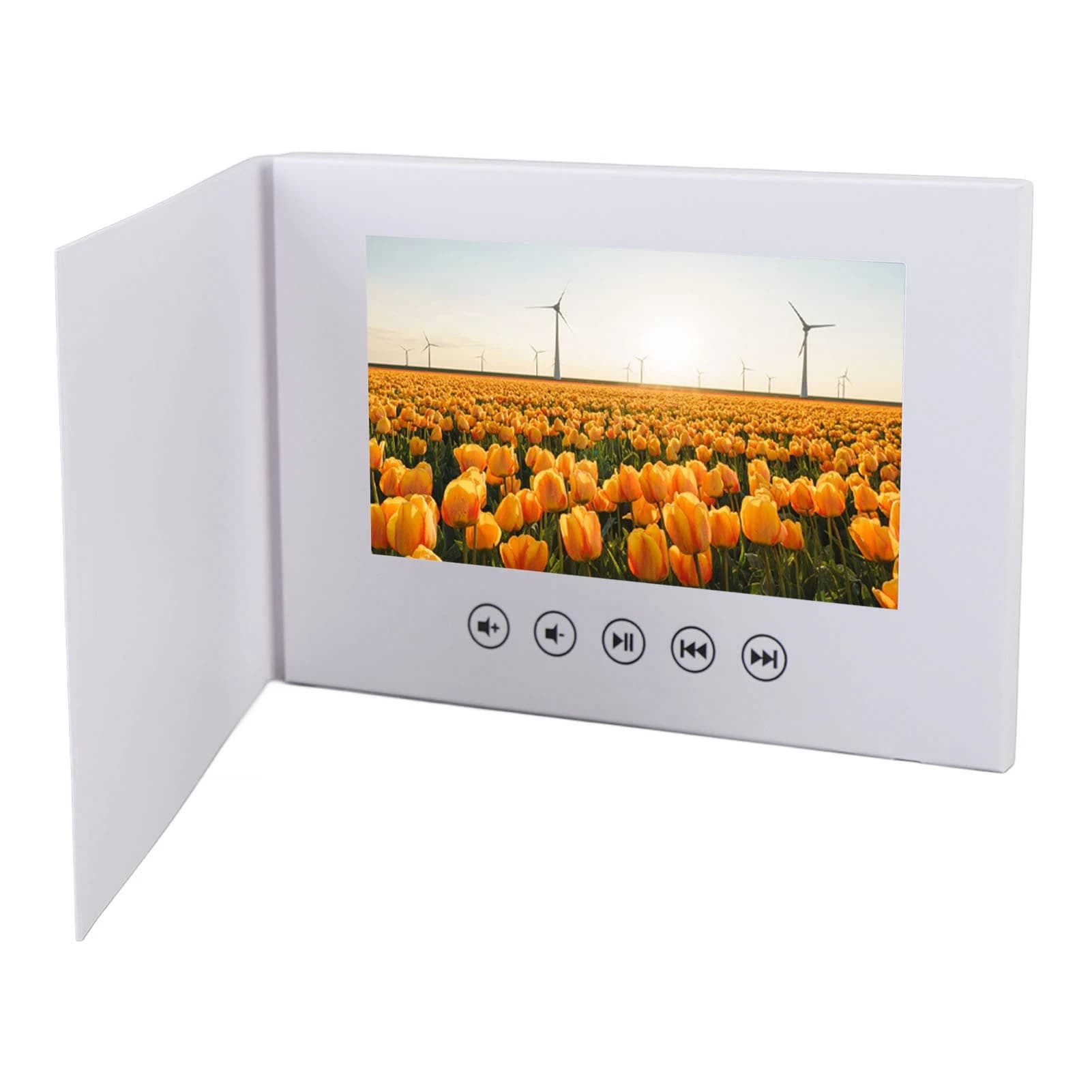 Biglietto d'Auguri Video con Schermo LCD a Colori da 10 Pollici, Memoria 128M, Risoluzione 1280x720, Brochure Video per Matrimoni, Compleanni e Anniversari