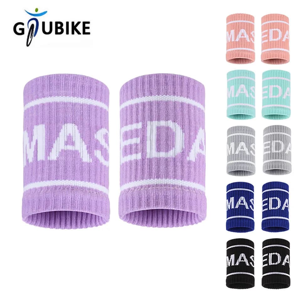 GTUBIKE 1 Paio di Fasce Elastiche Sportive per Polso, Protezione per Basket, Golf, Tennis, Fascia Assorbente, Supporto per Polso alla Moda e Colorato