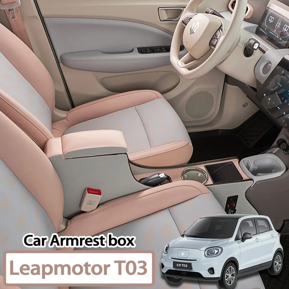 Car Armrest Box For Leapmotor T03 2023 2024 2025 Central Storage Armrest Box Interior modification