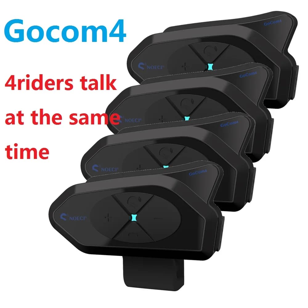 GOCOM4 moto Bluetooth interfono casco comunicatore auricolare FM Ridao interfono Intercomunicador per 4 piloti PK V4 PLUS