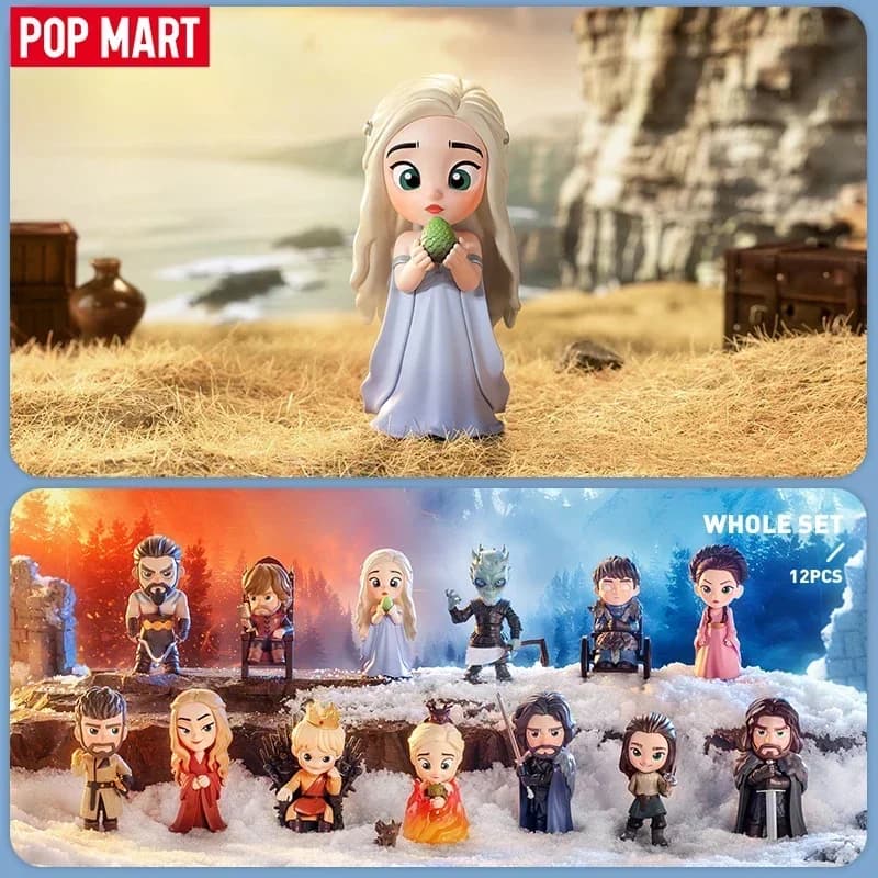 POP MART Game of Thrones Series Blind Box Guess Bag Decorazione del desktop Modello carino Regalo Ragazza Giocattoli Anime