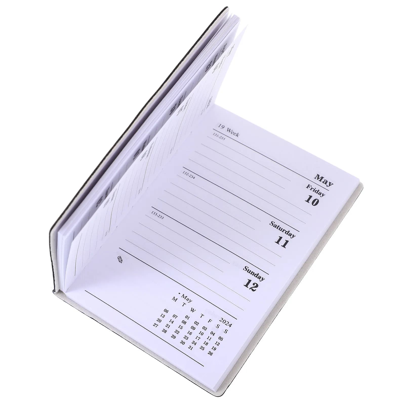 Agenda Portatile con Copertina Effetto Legno, Carta Spessa, Organizer Quotidiano per Studenti e Ufficio, Pianificazione Accademica