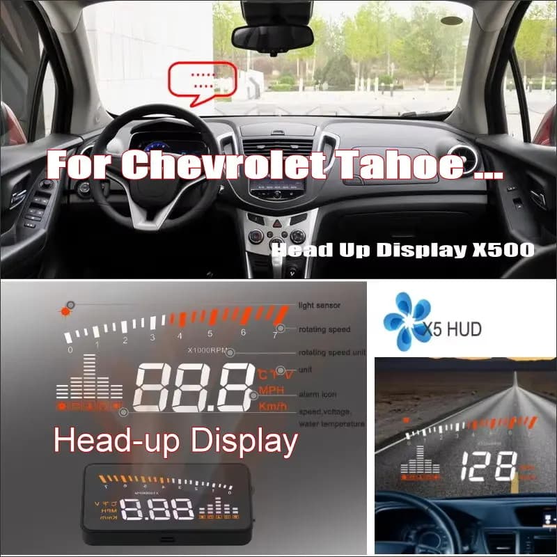 Display HUD per Auto per Chevrolet Tahoe Tracker Trax Traverse 2001-2026, Accessori Auto, Proiettore Schermo di Guida sul Parabrezza