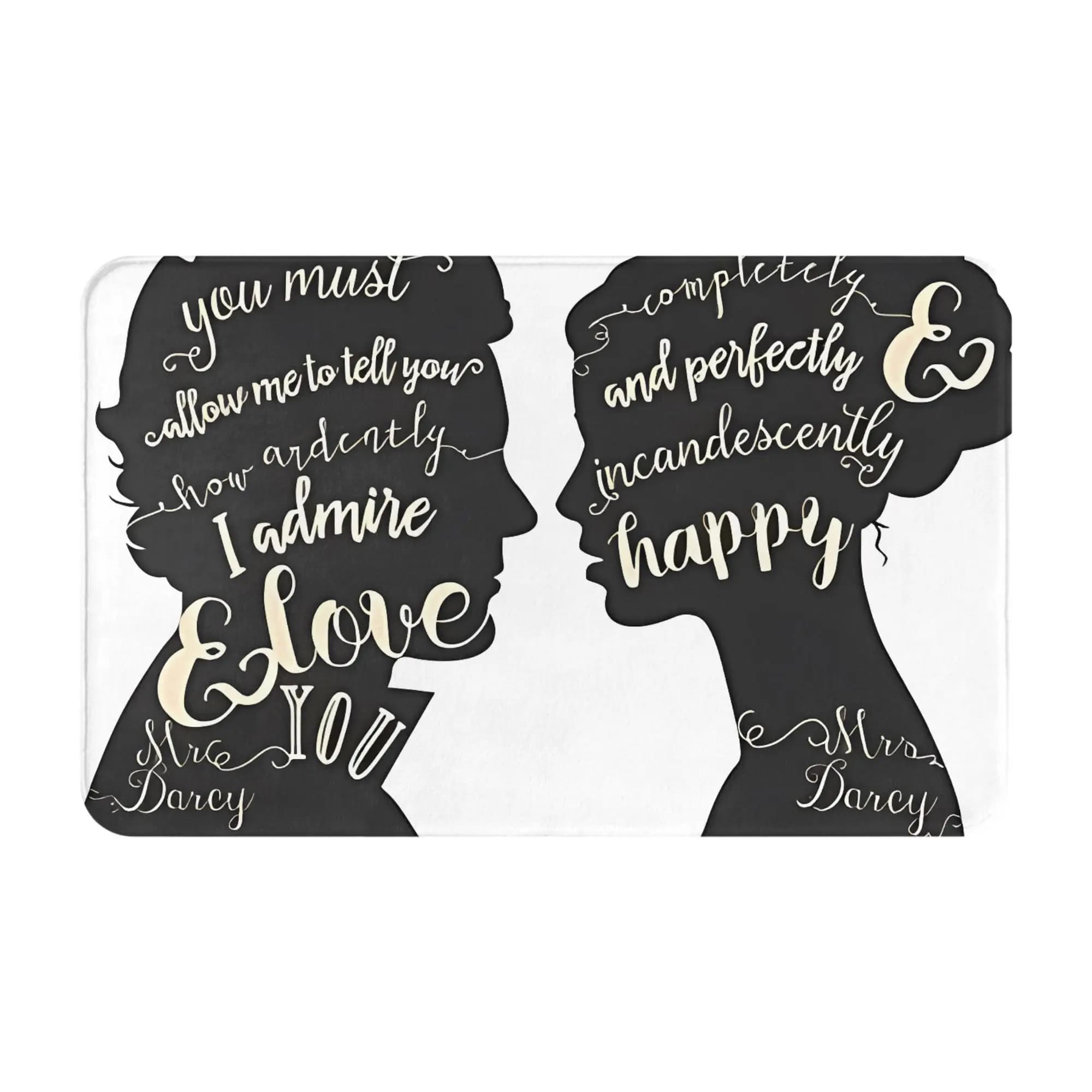 Pride And Prejudice Quote Christmas Decorations Bath Mat Pride Prejudice Doormat Living Room Carpet Entrance Door Rug Home Decor