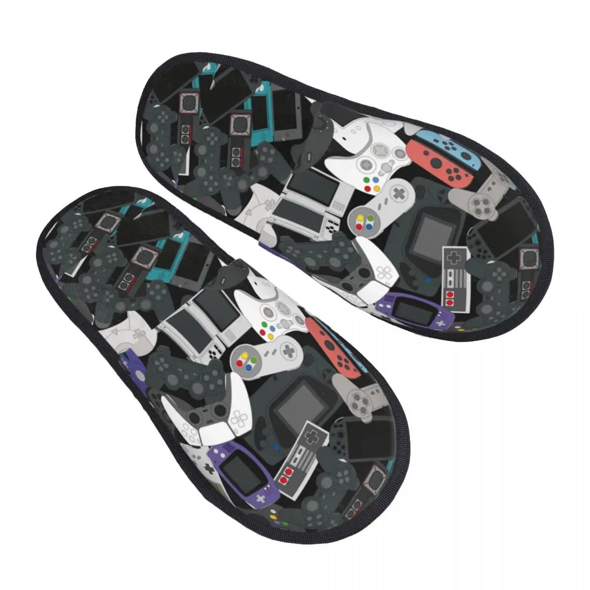 Pantofole in memory foam per controller da gioco personalizzate da donna Comode pantofole da gioco vintage per videogiochi nostalgici caldi