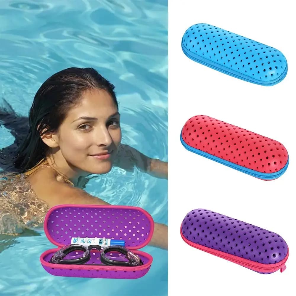 EVA Swimming Goggles Storage Box Breathable Protective Cover Glasses Box Soft Eye Wear Accessories Glasses Pouch Students