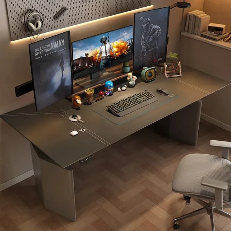 Scrivania Moderna Regolabile per Computer, Organizzatore da Ufficio, Scrivania per Studio e Lettura, Trono da Gaming, Tavolino Estetico, Arredamento per Hotel