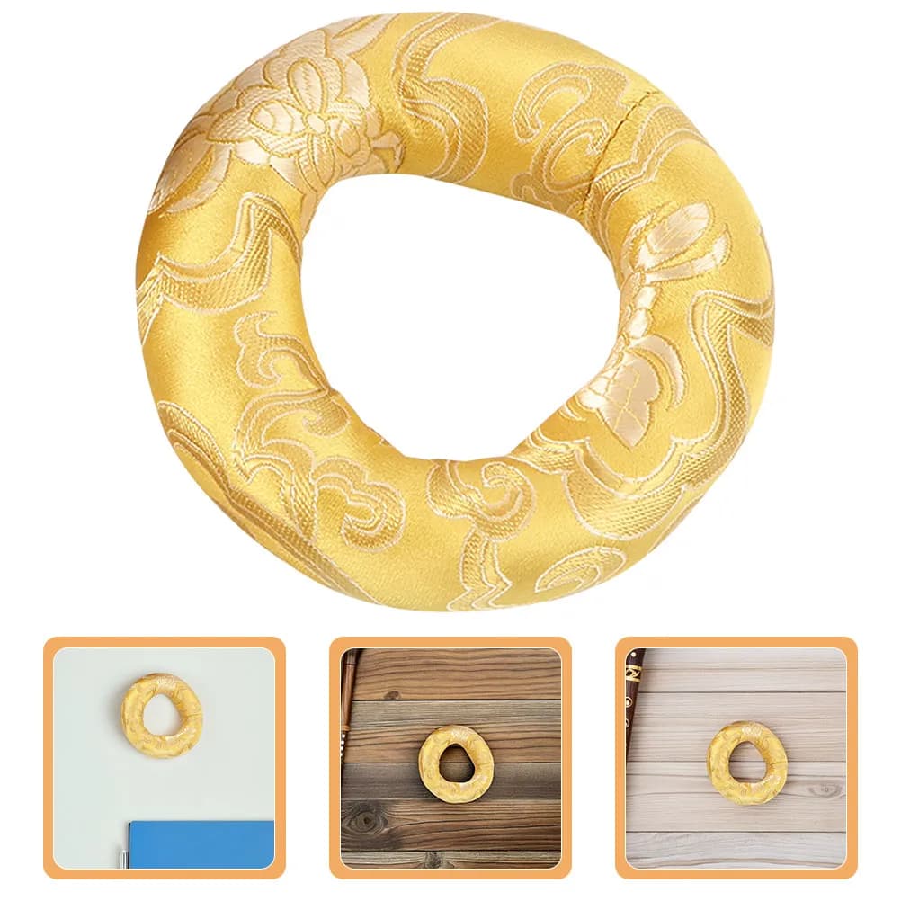 2Pcs Tibetan Bowl Cushion Cotton Singing Bowl Pad Round Design for Meditation Sound Healing Protection Stable