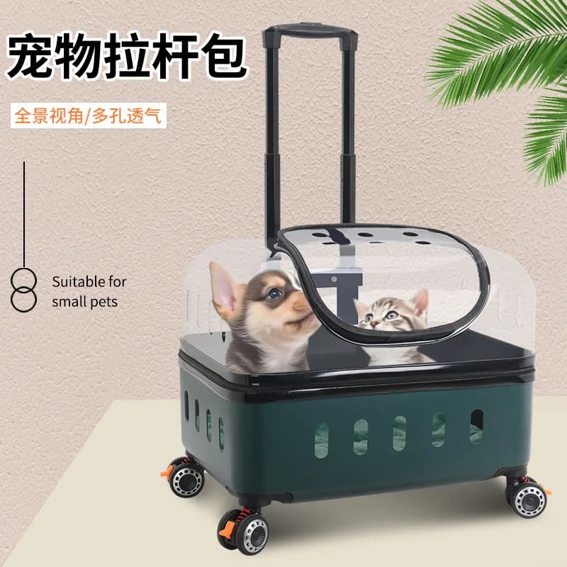 Borsa da viaggio per trasportino per gatti Borsa da trasporto per gatti Spazio Sac De Transport Trolley per animali domestici Capsula spaziale per ruota universale portatile per esterni