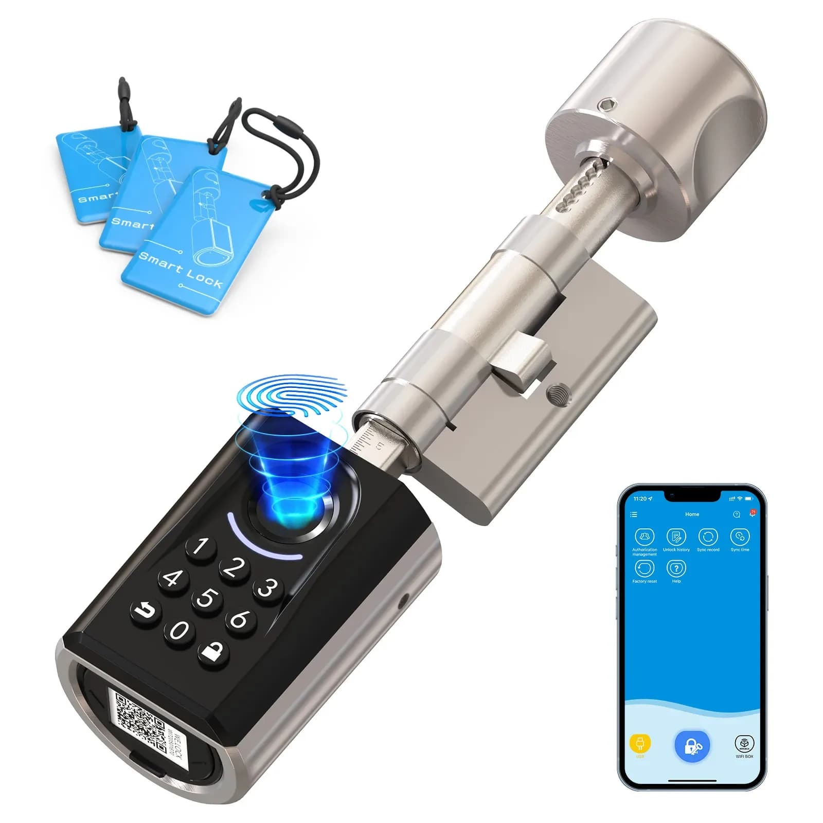 WELOCK TOUCA51 Smart Lock con impronta digitale e tastiera, serratura senza chiave per casa/ufficio