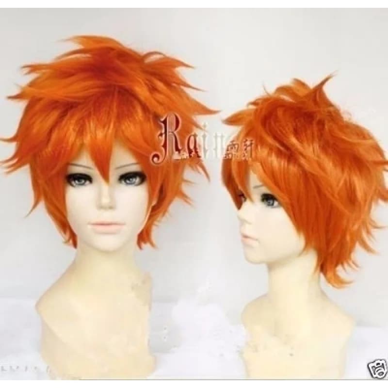 Parrucca arancione per cosplay di Hinata Shouyou, pallavolistino della scuola superiore Karasuno di Haikyuu