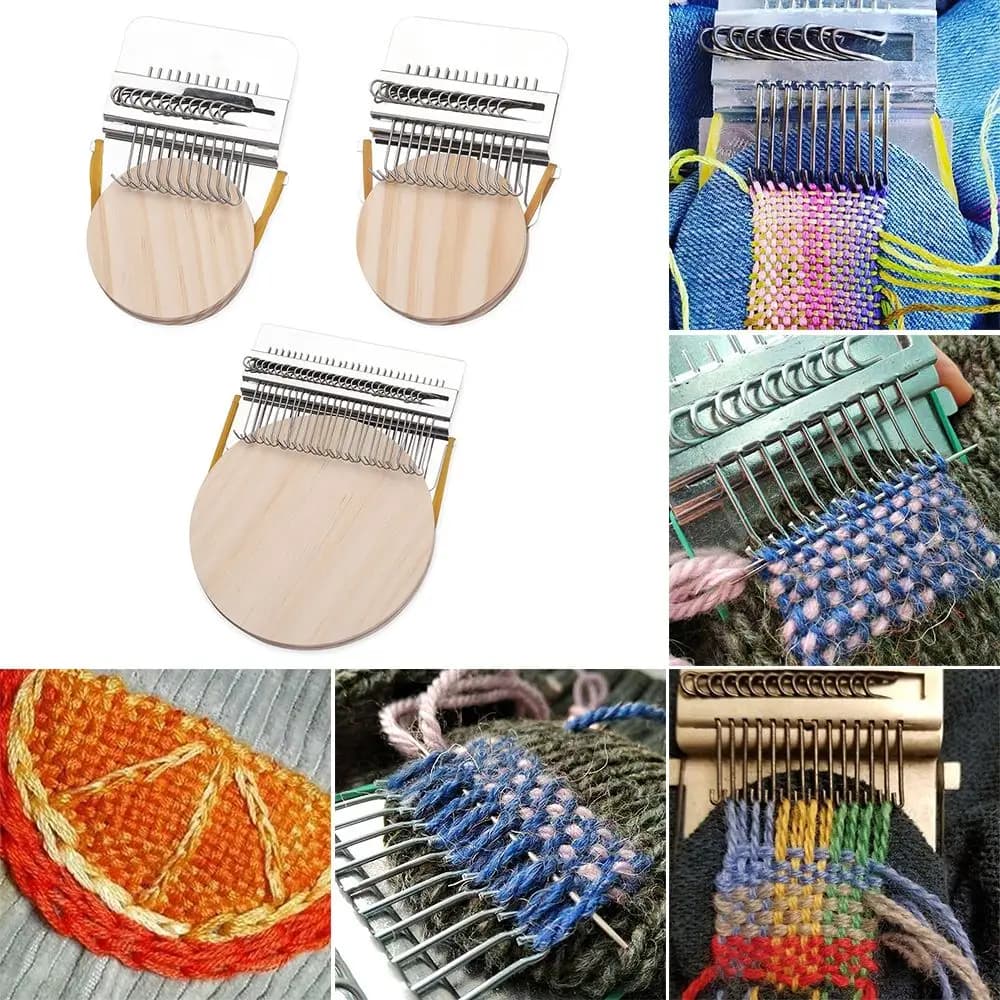 Makes Beautiful Stitching Metal DIY Textile Tools Fun Mending Loom Small Loom Speedweve Type Weave Tool Darning Machine Loom