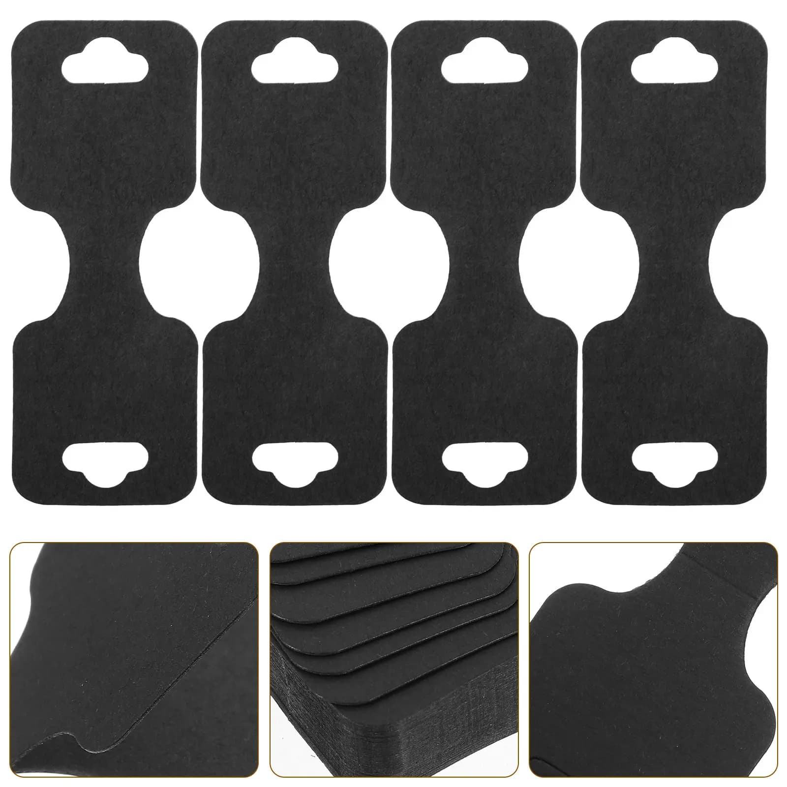 100Pcs Blank Folded Jewelry Display Cards Versatile Elegant Design Jewelry Tags Necklace Bracelet Display Organizer Packaging