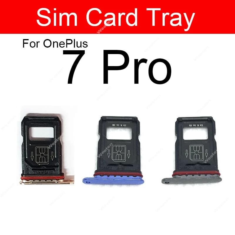For Oneplus 1+ 6 6T 7 7T Pro Sim Slot Socket Card Memmory Reader Sim Card Tray Holder Flex Cable Repair