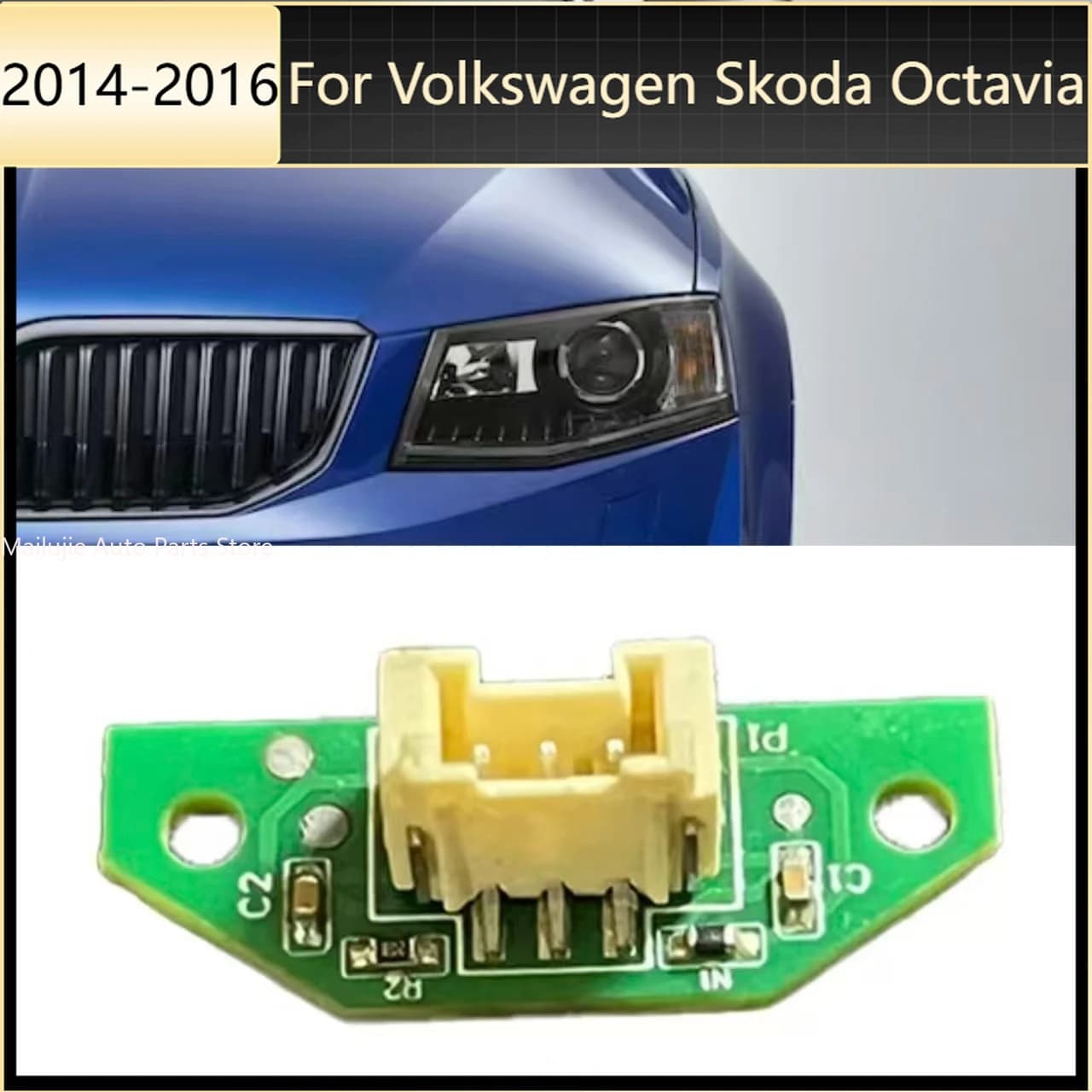 Chip LED per Luci Diurne per Volkswagen Skoda Octavia 2014-2016, Faro Bianco DRL, Accessori Auto