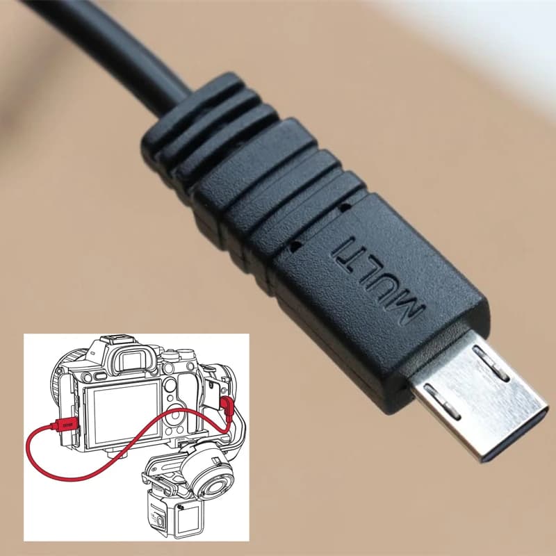 Charging control cable for camera type C to Multi USB for ZHIYUN M3 Sony A7R IV / A7 II / A7M3 A6600 ZV1 RX100M7 as LN-UCUS-C01