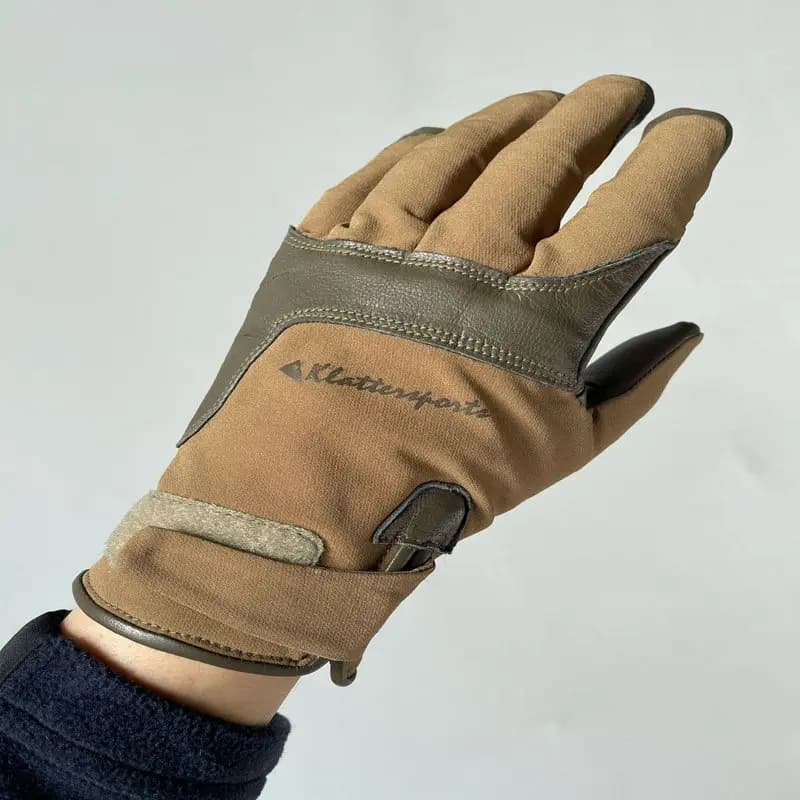 Guanti in Pelle Caldi con Touchscreen per Ciclismo e Sci all'Aperto Klattermusen
