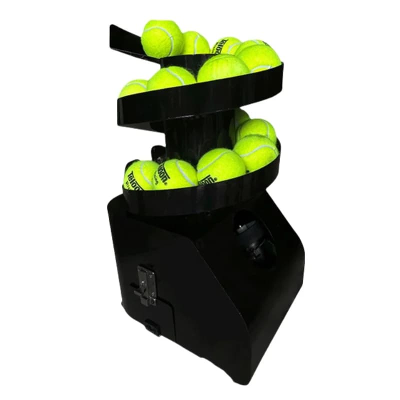 Macchina per l'allenamento del servizio di tennis singolo, dispositivo per l'allenamento dello swing multi-palla con rete di ricezione dedicata