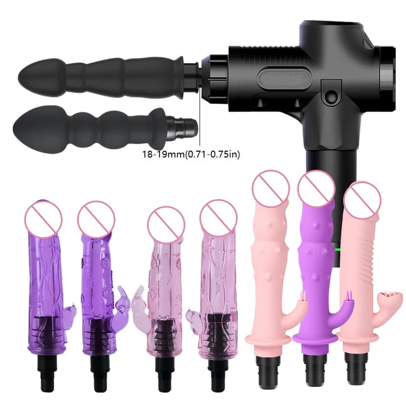 Massage Gun Heads Accessories Vibration Dildo Penis Sex Adult Toys Silicone VIBRAT Head for Fascia Gun Percussion Vibrators