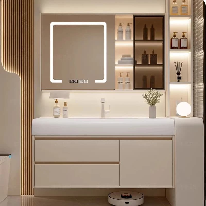 Specchio di lusso Armadietto da bagno Vanity Mobile Per Bagno Mobili per la casa Organizzatore moderno Armadietto da bagno Cassetti grandi