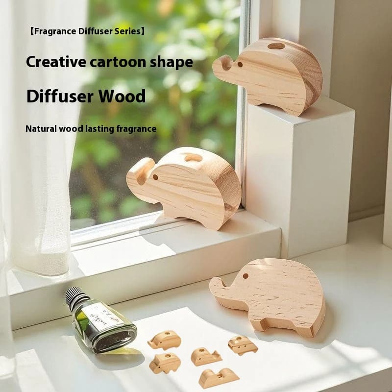 1/5pcs Balene, Elefanti Legno Diffuso Aroma Fragranza Olio Essenziale di Legno Diffusore di Aromaterapia Per La Decorazione Dell'automobile Complementi Arredo Casa