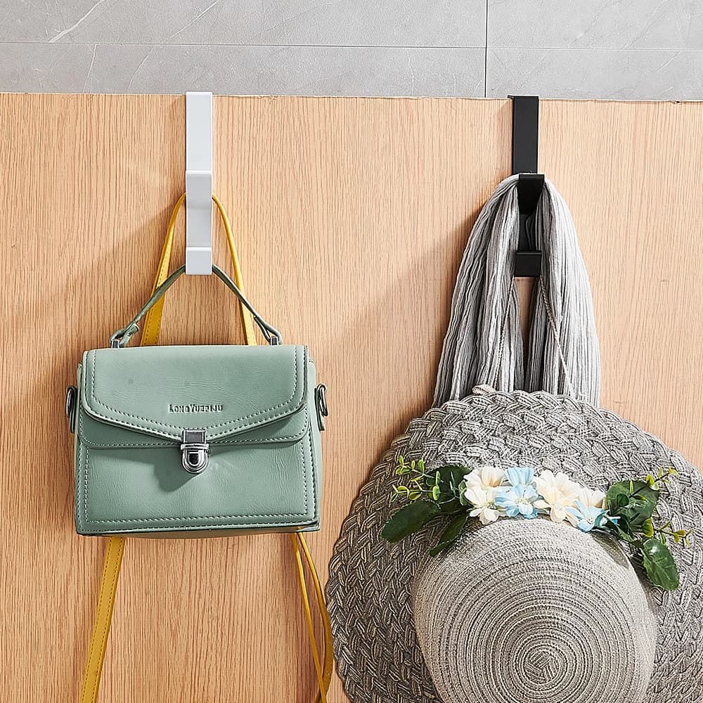 Hooks Over The Door Hooks Home Bathroom Organizer Rack Clothes Coat Hat Towel Hanger Bathroom Kitchen Accessories