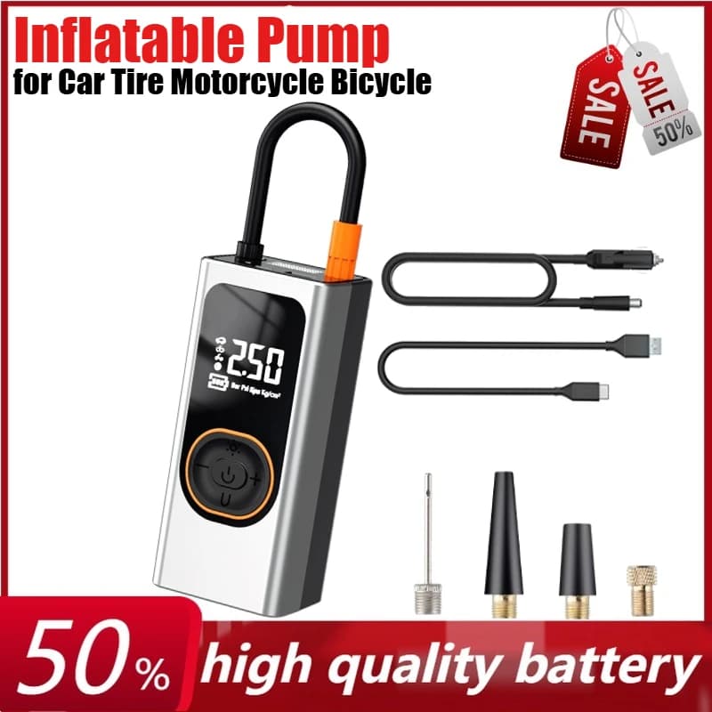 Avviatore di emergenza per auto con ricarica wireless e cablata portatile da 100 W 4000 mAh Pressione digitale intelligente dei pneumatici per la banca di potere dei pneumatici dell'auto
