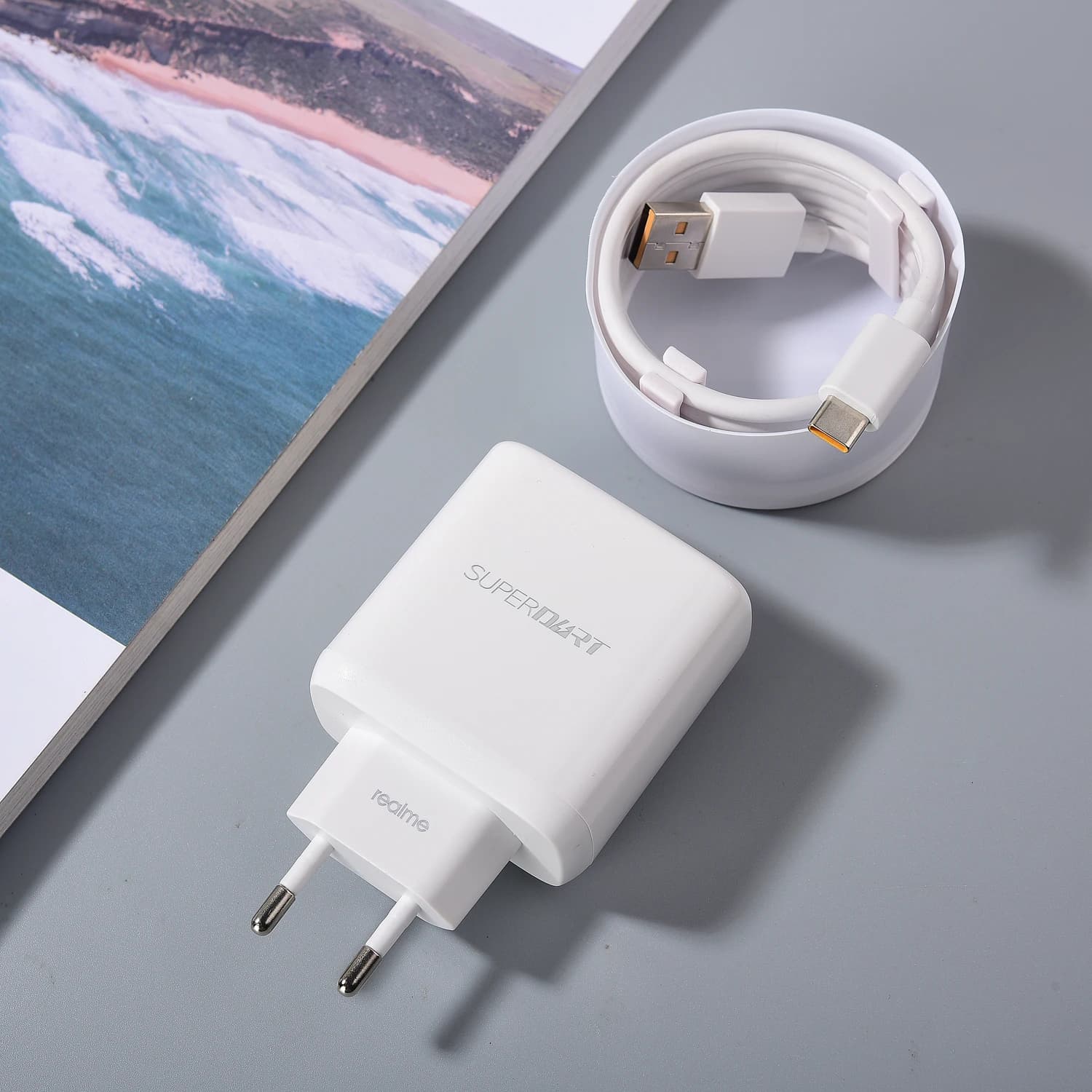 Realme 65W SuperDart Caricatore Veloce Super Dart Power Adattatore di ricarica da parete per Realme 11 GT NEO 5 2 3 Q5 Pro X6 X7 C67 Cavo USB C