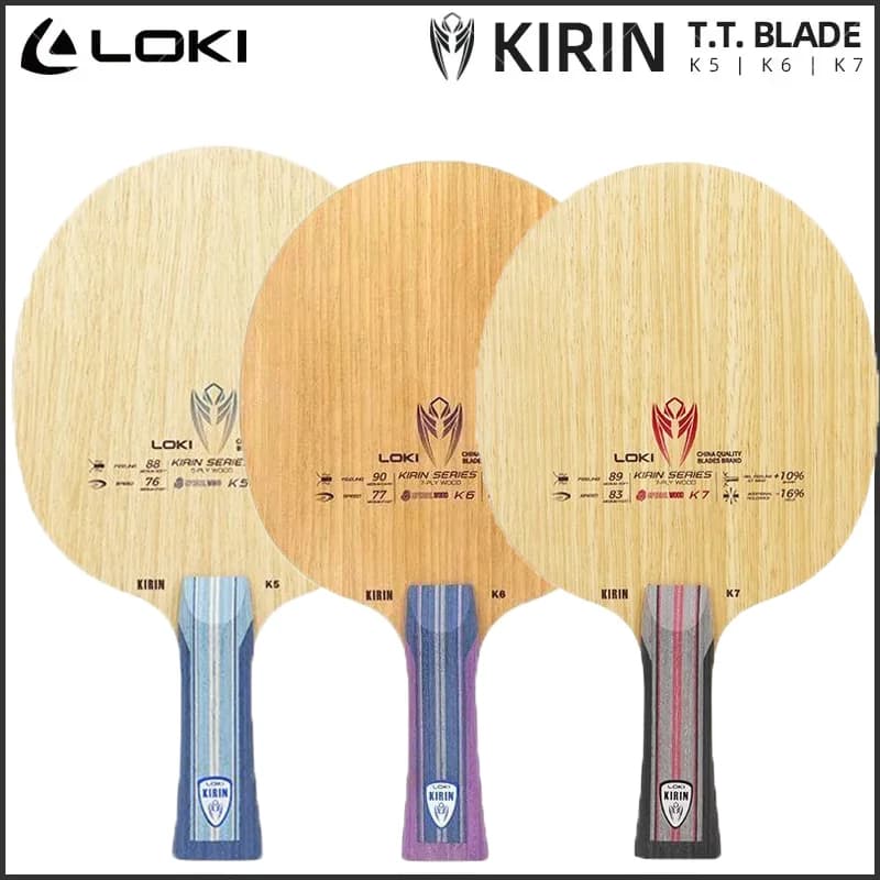 LOKI Kirin K5 K6 K7 Table Tennis Blade Wood Ping Pong Paddle 5/7 Ply Pure Wood Racket Fast Attack Loop Drive Clear Touch Control