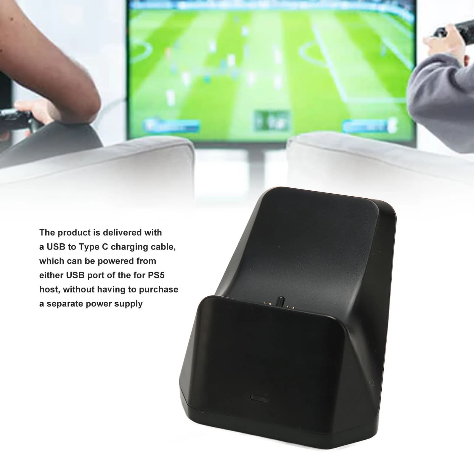 Stazione di Ricarica per Gamepad Sony PS5 con Indicatore LED USB, Supporto per Controller con Ricarica Rapida