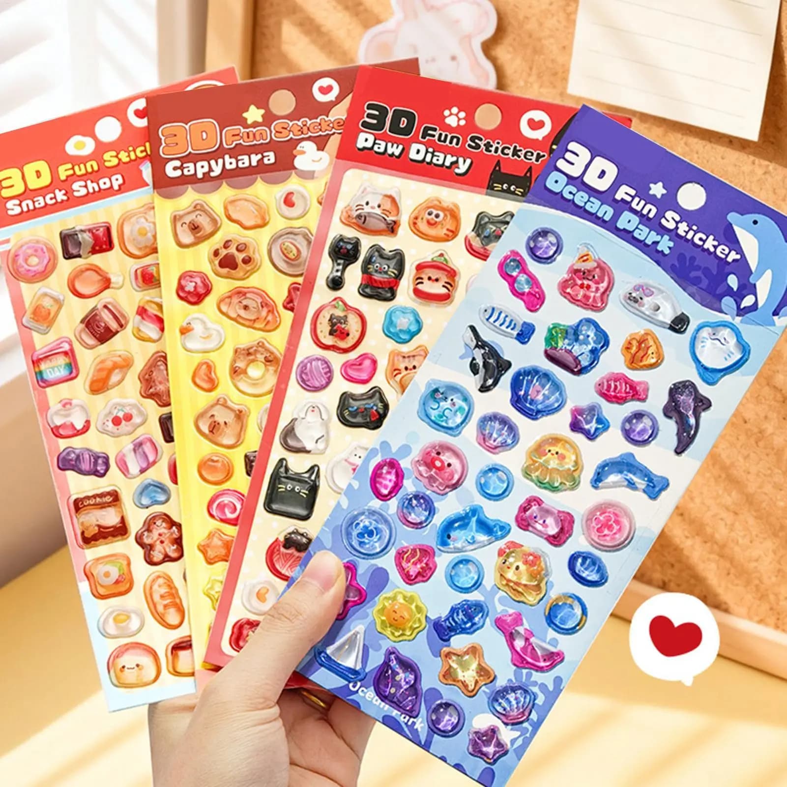 Adesivi 3D Carini per Scrapbooking, Etichette Decorative per Smartphone, Compleanno, Aula, Ufficio, Insegnanti, Scuola
