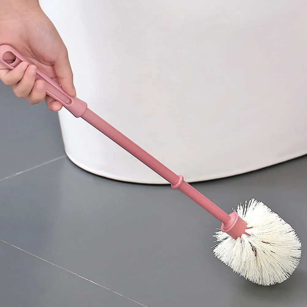 Set Spazzola per WC con Supporto, Manico Lungo, Montaggio a Parete, Setole Morbide per Pulizia Bagno, Hotel, Ufficio, Centro Commerciale